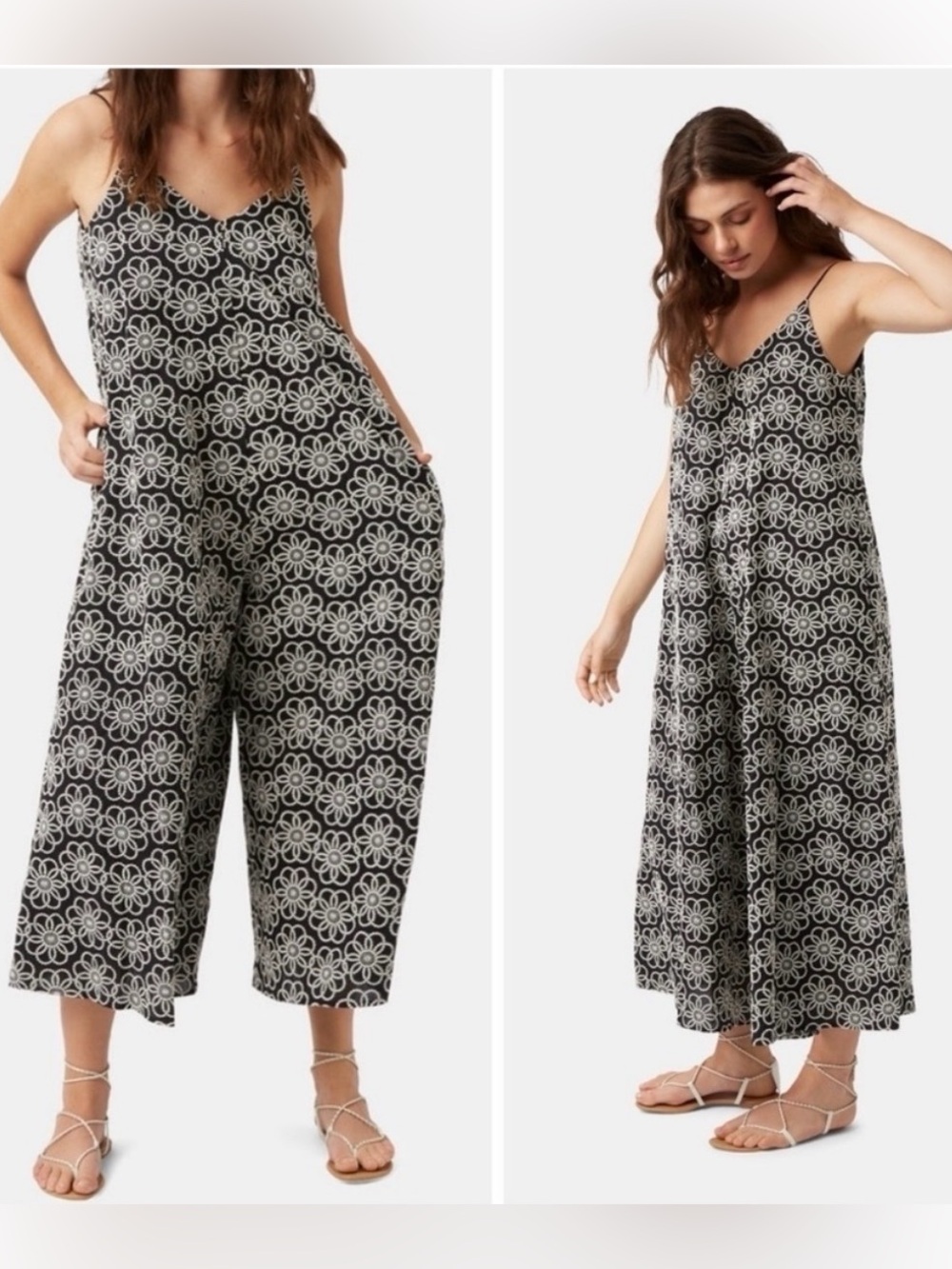 Anthropologie Traffic People “Sun on My Face” Embroidered Jumpsuit